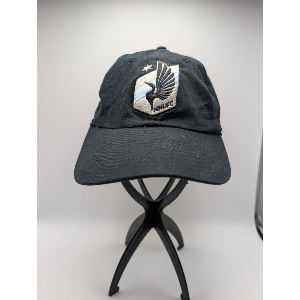 Fanatics Minnesota United FC MLS Hat Mens Black Adjustable Strapback Loon Crest